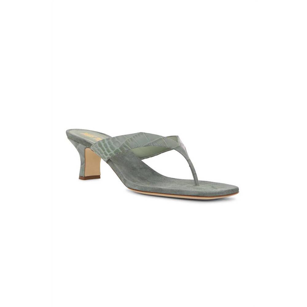 NEW PARIS TEXAS women's portofino thong mule in agave militaire